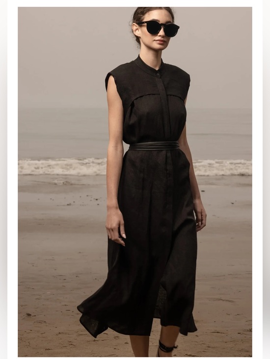 Heidi Merrick Dresses & Skirts - Heidi Merrick SESPE DRESS - NOIR TISSUE LINEN